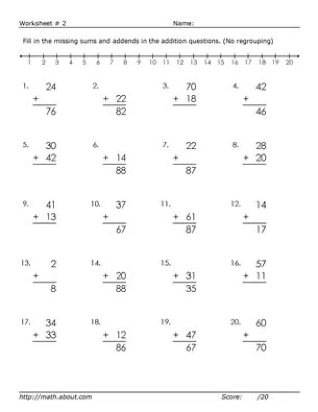 15 Best Images of Missing Addend Worksheet For 3rd Grade - Addition