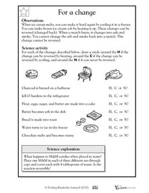 2nd Grade Science Worksheets