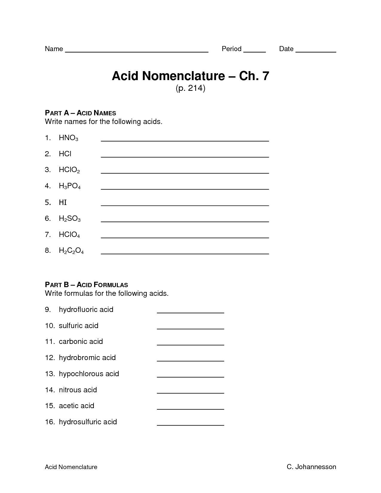 15 Best Images of Practice Naming Acids Worksheet - Naming Binary