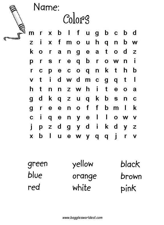 Easy Word Searches Worksheets