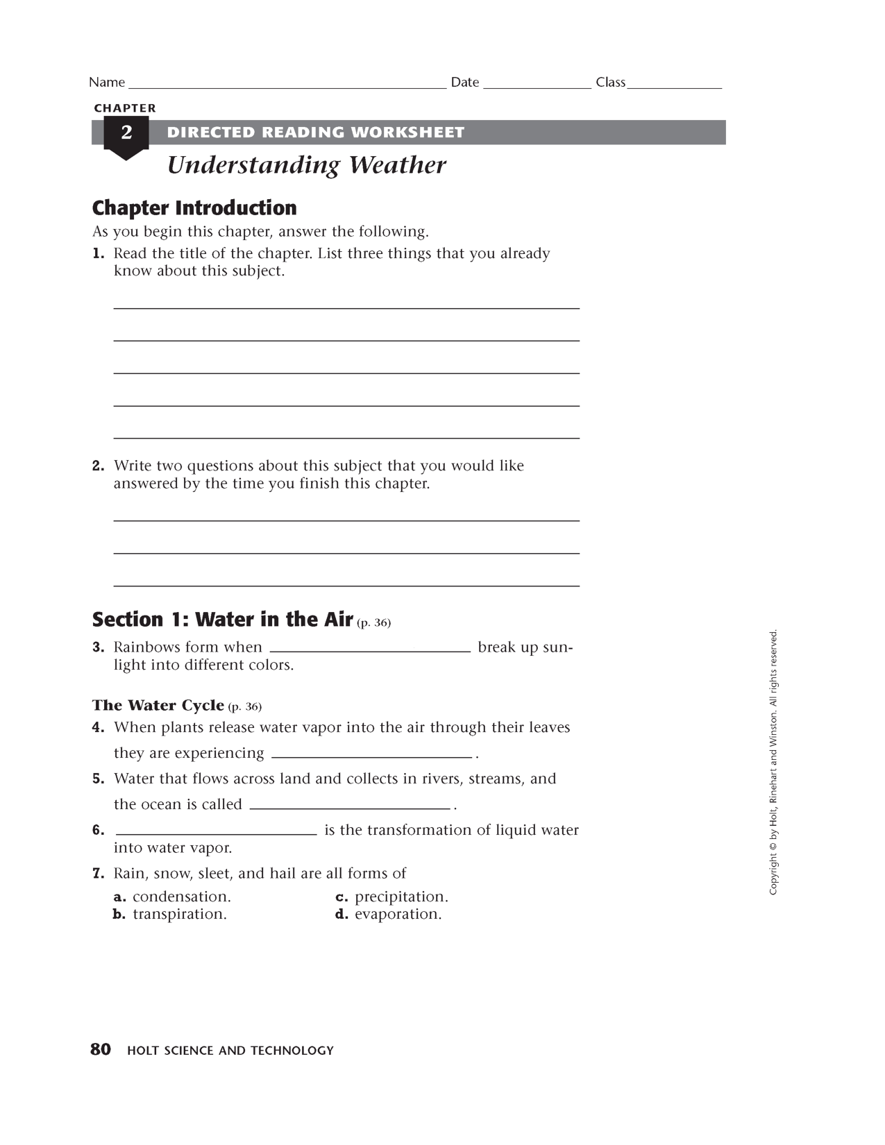 using science skills answer key