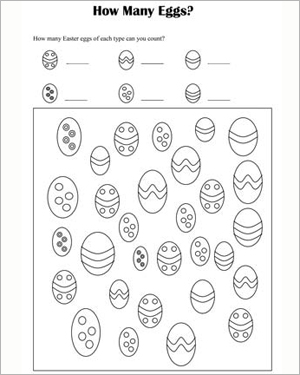 Kindergarten Easter Worksheets