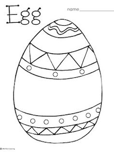 Template Easter Egg Coloring Pages