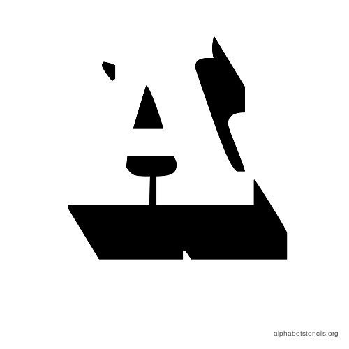 3D Letters Alphabet Stencils