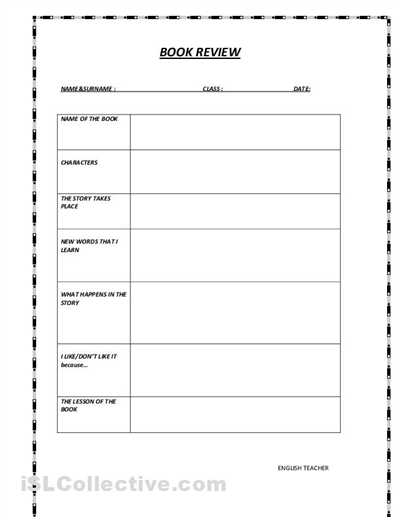 Sarah plain and tall book report template