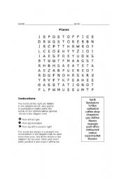 City Vocabulary Words Worksheets