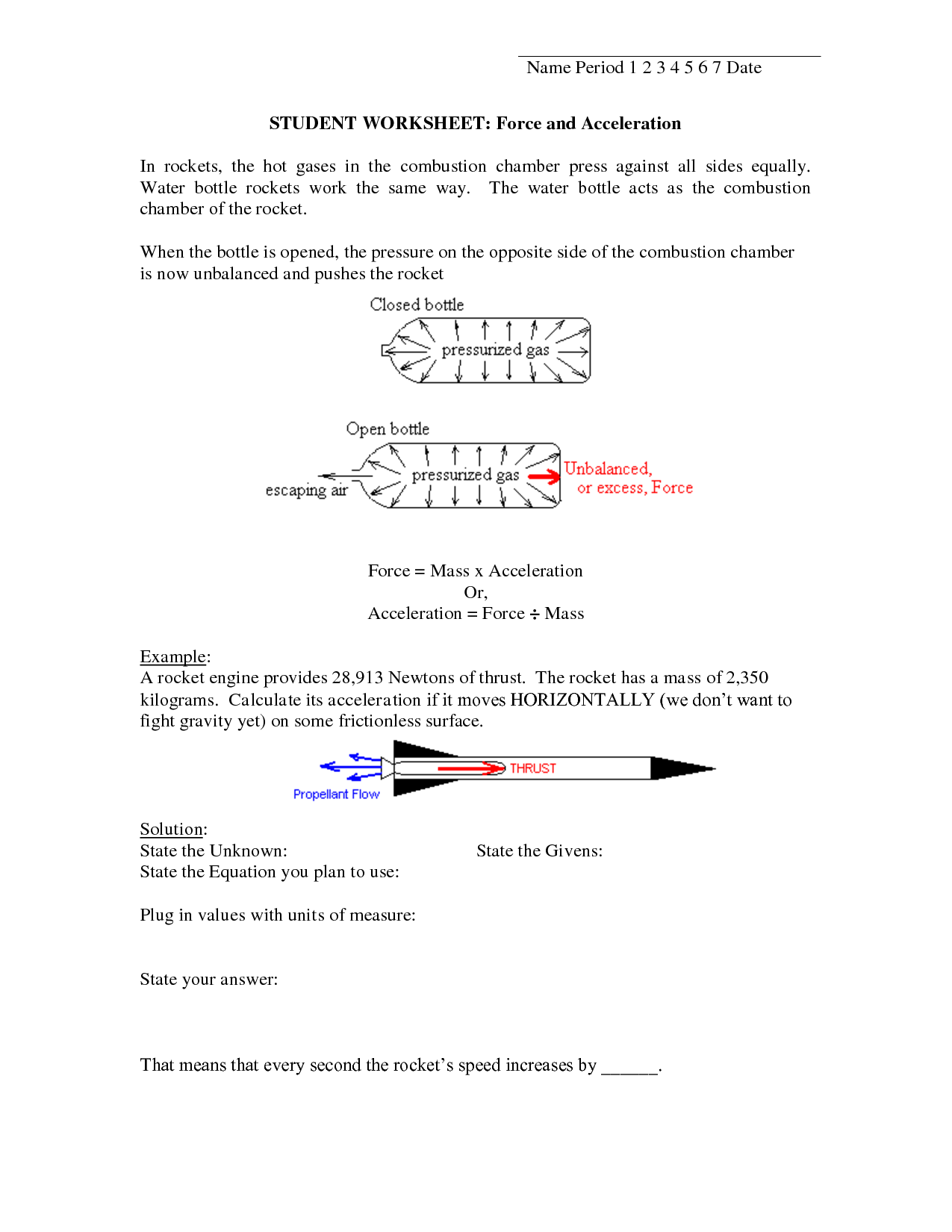 Speed And Velocity Worksheet