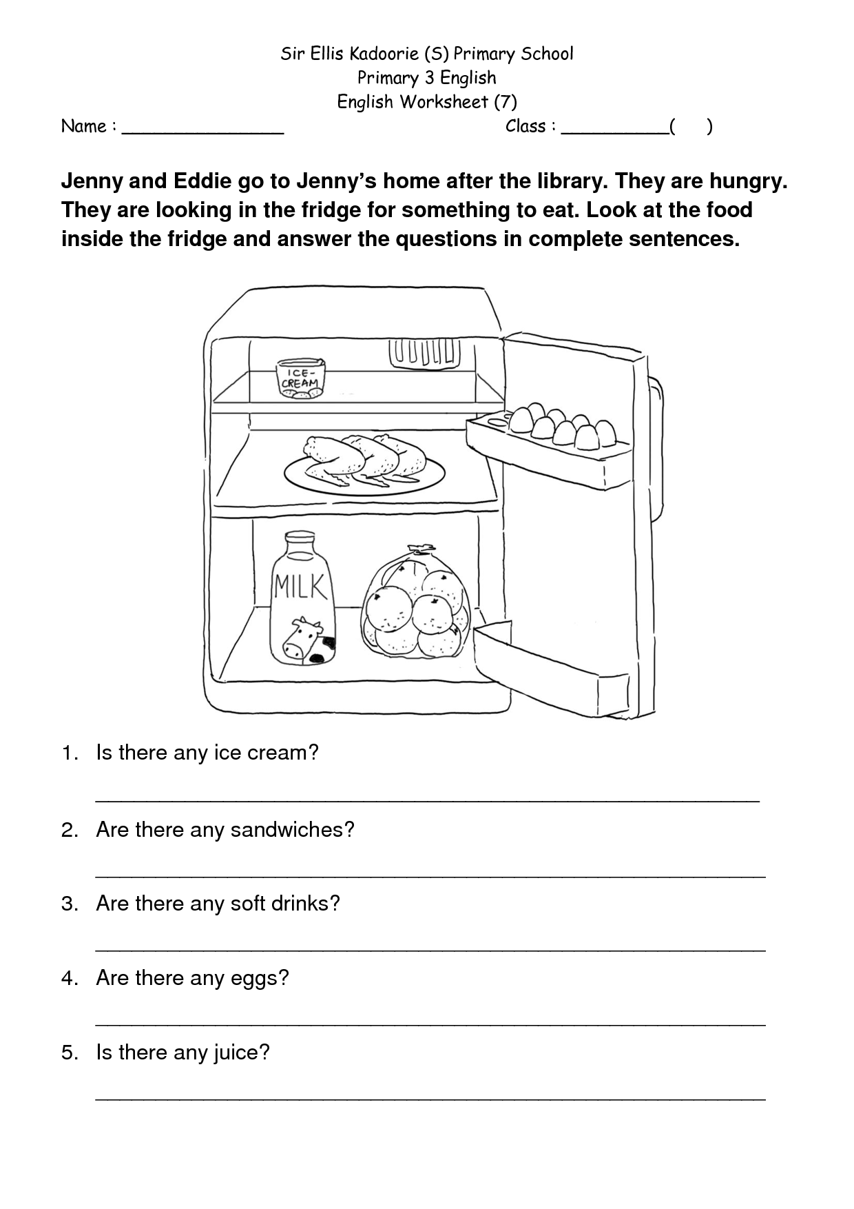 Primary English Worksheets