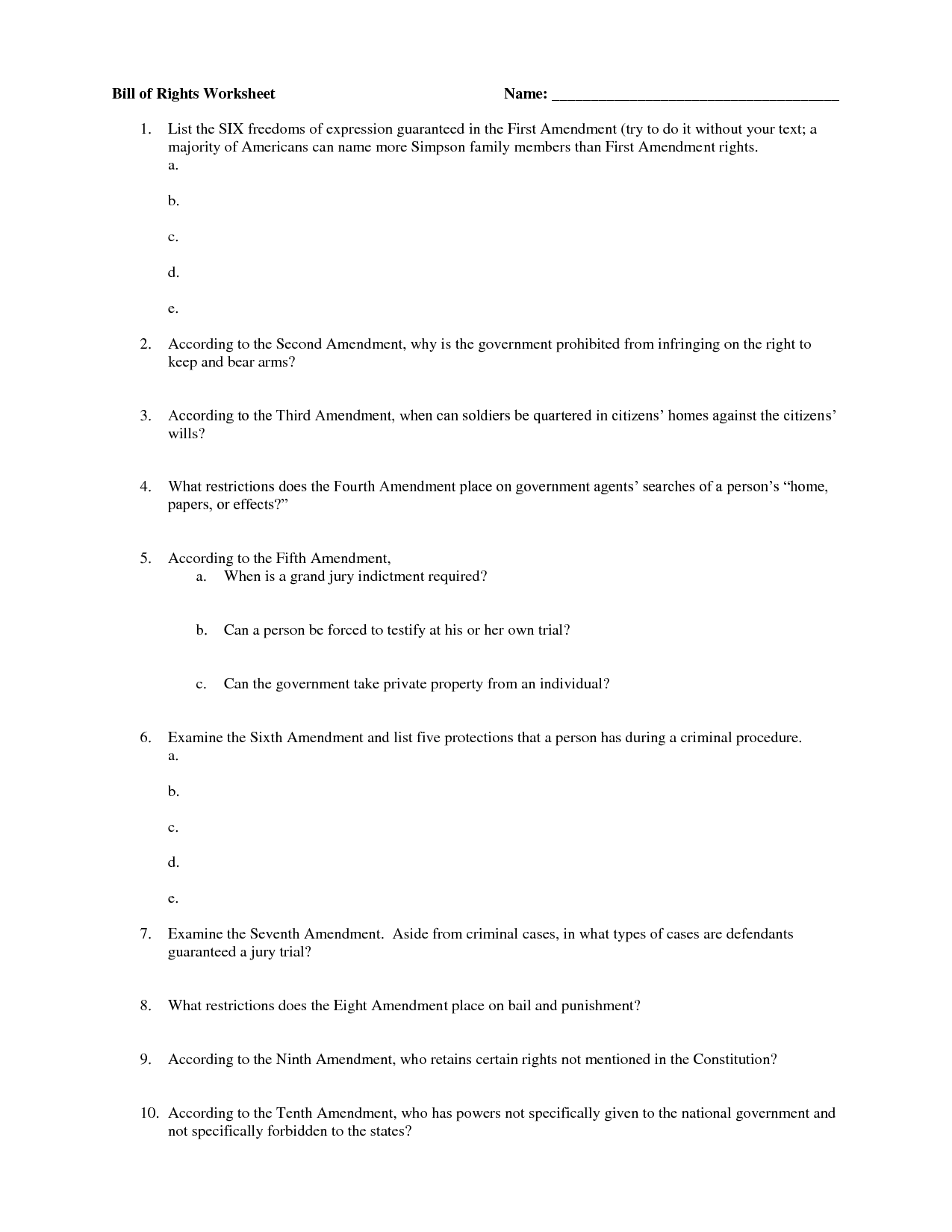 12 Best Images of The Amendments Without Meaning Worksheet 27