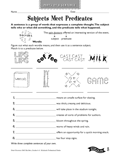 18 Best Images of Subject Verb Worksheets 2nd Grade - Subject Verb