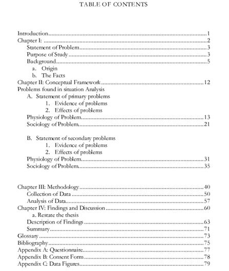 table of contents worksheet 2nd grade