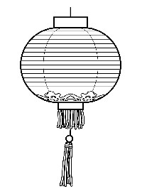 Chinese Lantern Coloring Page