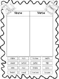 Nouns Cut and Paste Worksheets