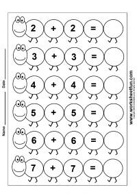 Printable Double Addition Worksheets