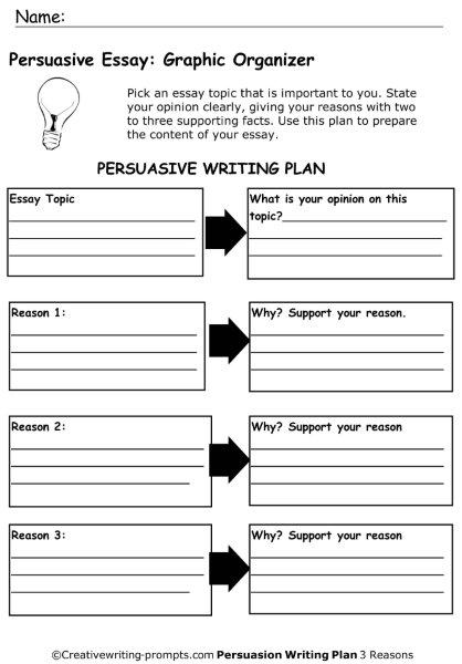 FREE Persuasive/Opinion Writing Graphic Organizer Printable~ Students