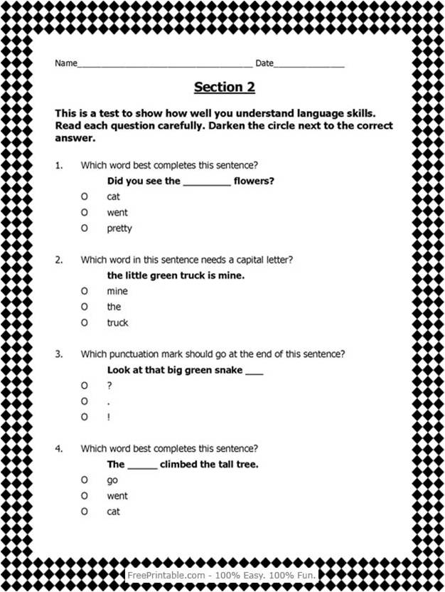 Following Directions Worksheet Trick