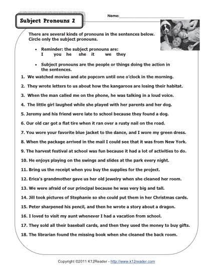 18 Best Images of Personal Pronoun Worksheet 5th Grade - Pronouns