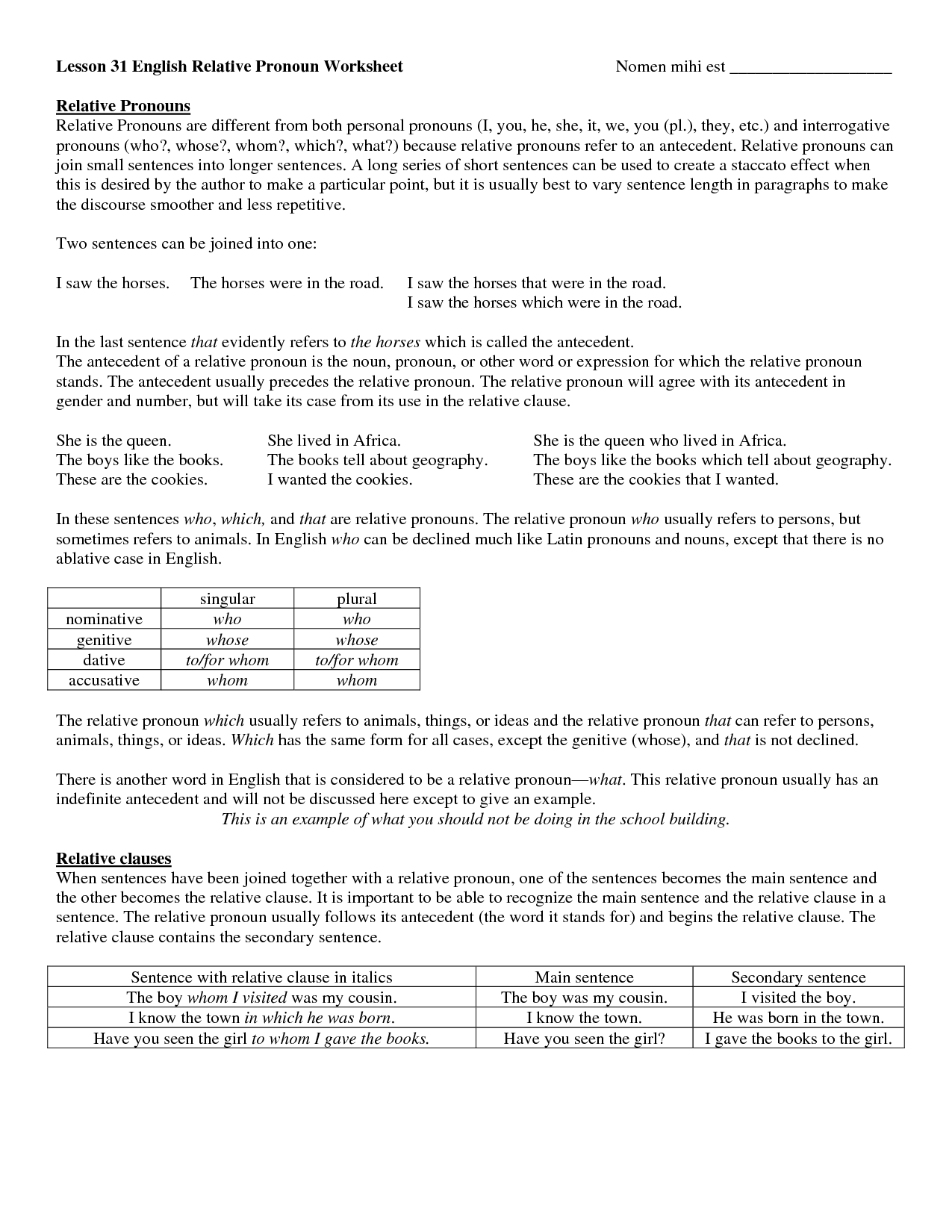 14 Best Images Of Identifying Pronouns Worksheets Answer Key Indirect Object Pronouns Spanish