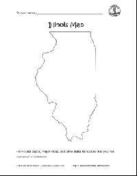 Illinois State Map Coloring Page