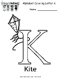 Letter K Coloring Worksheet