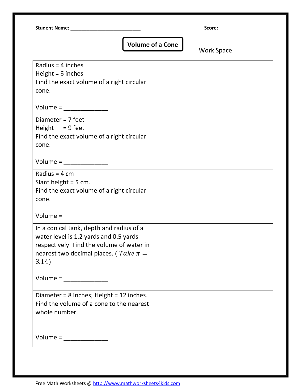 13 Best Images of Surface Area Word Problems Worksheet 8th Grade Math