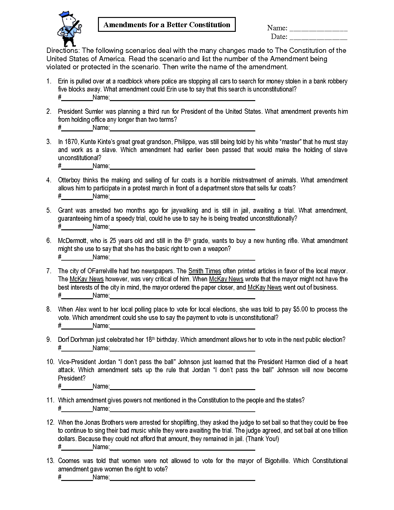 13 Best Images of ICivics Constitution Worksheets Answers Grade 6 - 7th
