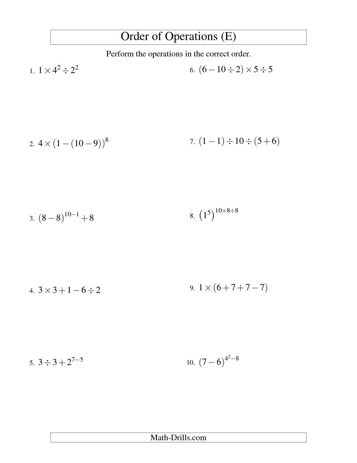 13 Best Images of Evaluating Expressions Worksheets 7th Grade - Math