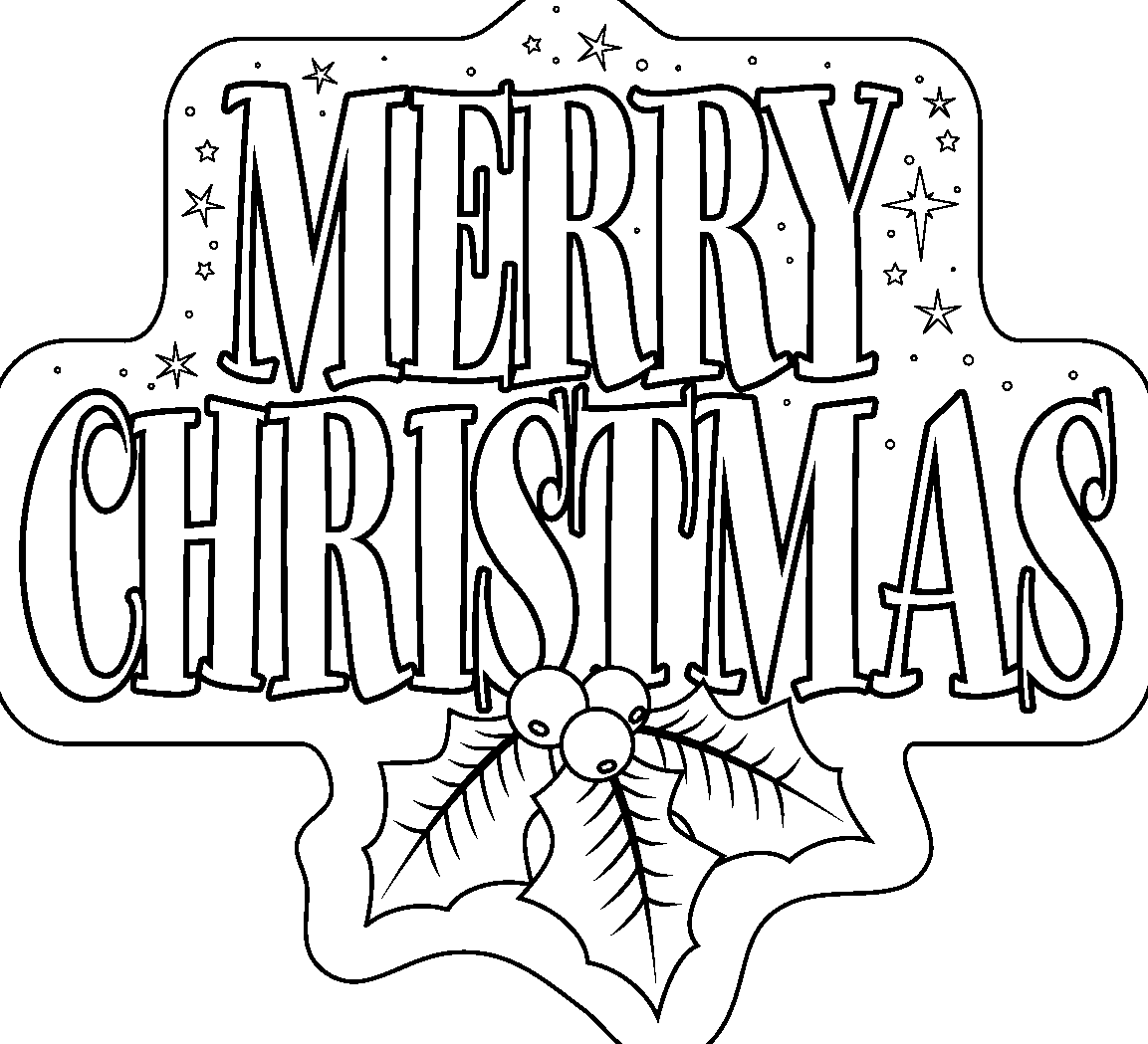 Merry Christmas Printable Coloring Pages