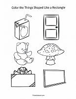 Rectangle Shape Coloring Pages