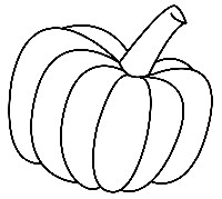 Black and White Pumpkin Clip Art Free