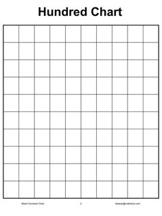 Blank Hundreds Chart Printable