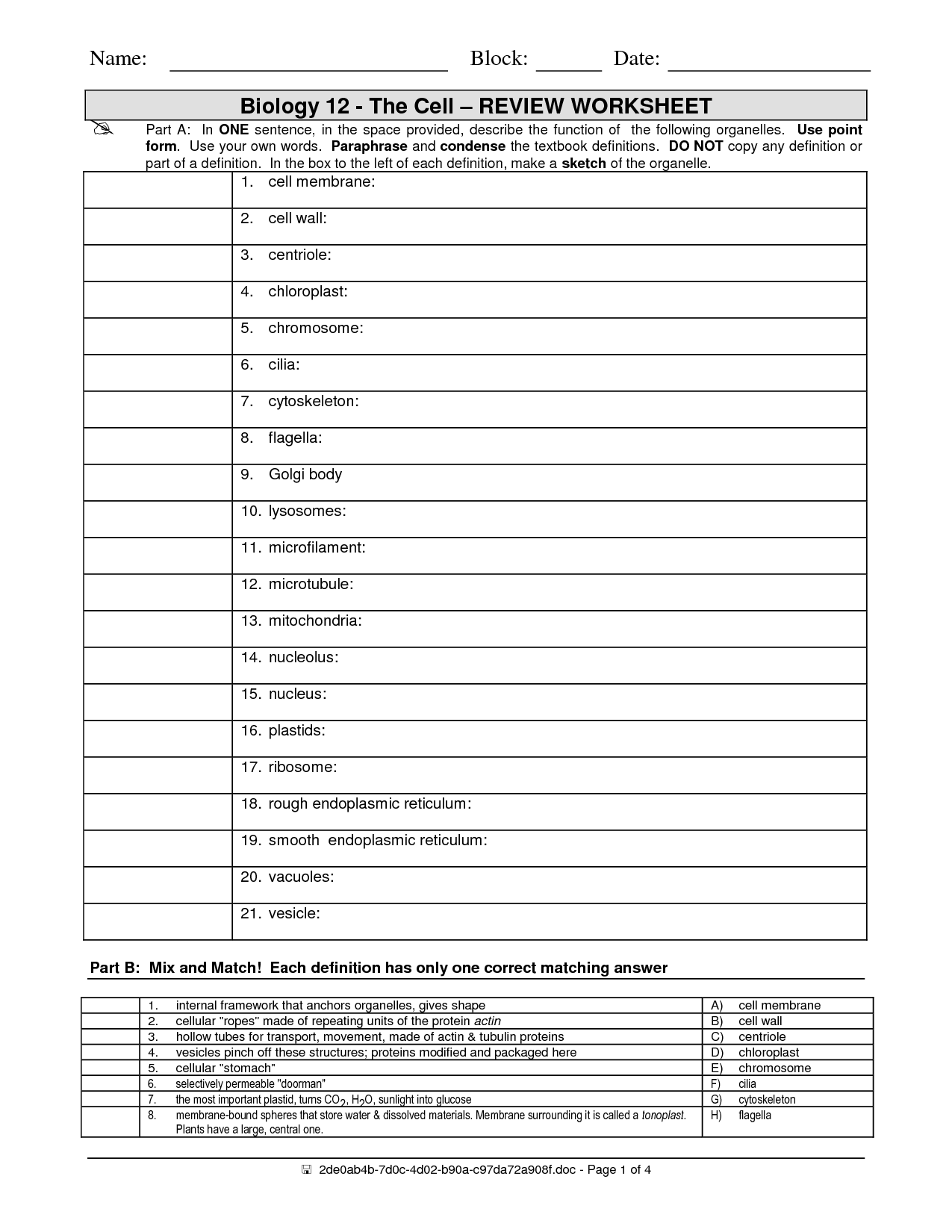 13 Best Images of Organelle Worksheet Answers Cell Organelles Worksheet Answers, Cell 13 Best Images of Organelle Worksheet Answers Cell Organelles Worksheet Answers, Cell