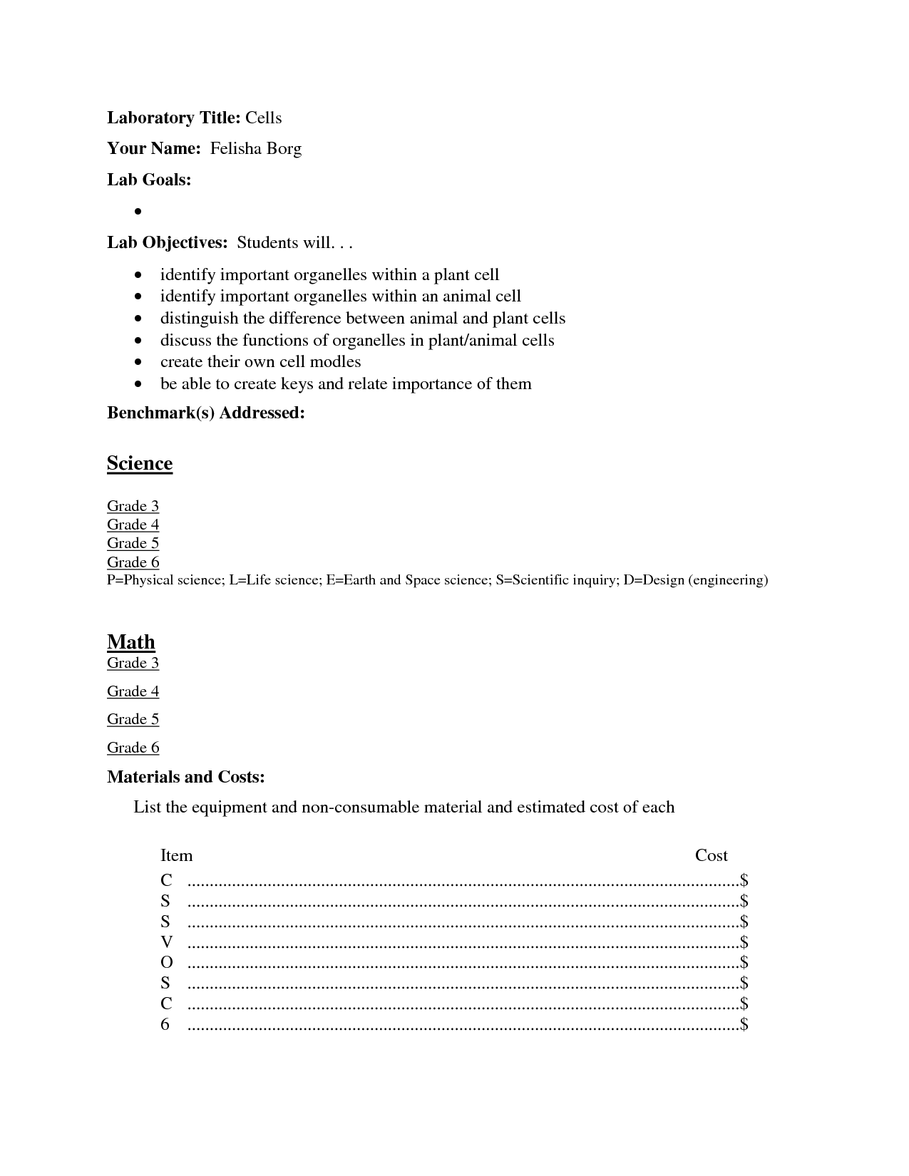 Cells And Their Organelles Worksheet