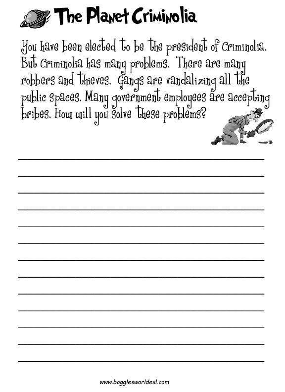 Creative Writing Worksheets for Kids