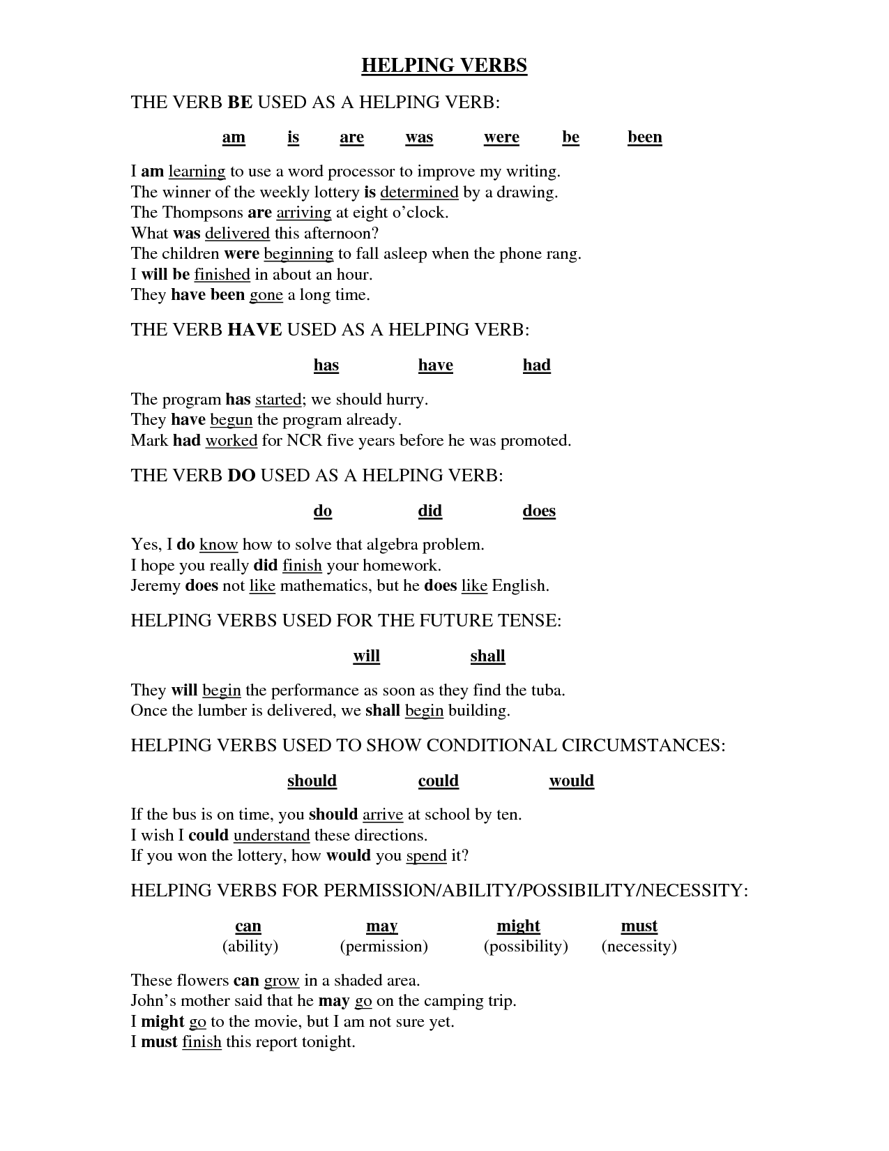 Verb Be Worksheets 3rd Grade