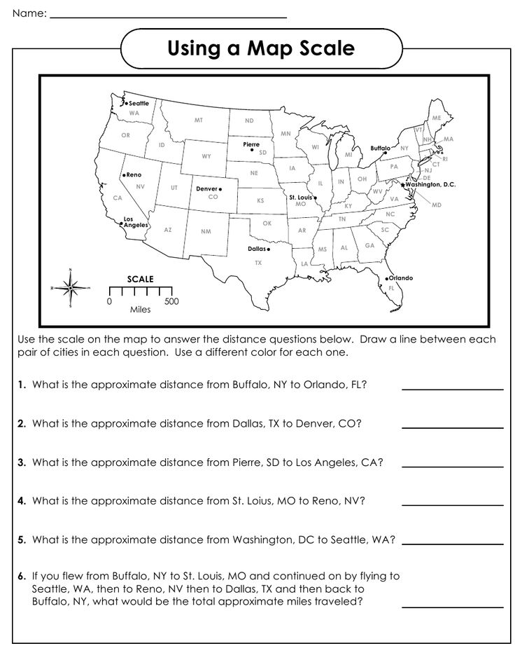 7 Best Images of Worksheets Map Scale Practice - Map Scale Activity