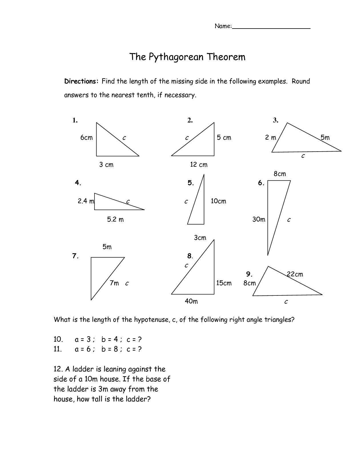 pythagorean theorem coloring activity pages - photo #14