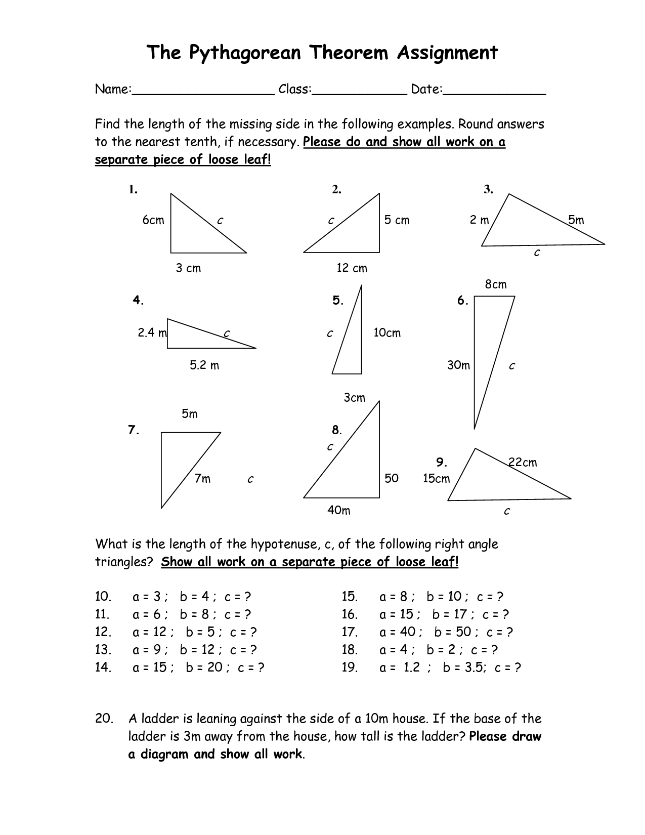 pythagorean theorem coloring activity pages - photo #16