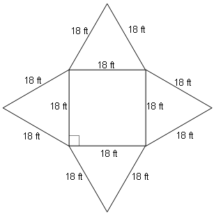 Surface Area Square Pyramid Net