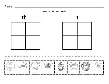 Th Digraph Worksheet Cut and Paste