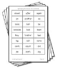 Printable Word List for 2 Year Olds
