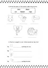 The Lion and the Mouse Worksheets Kindergarten