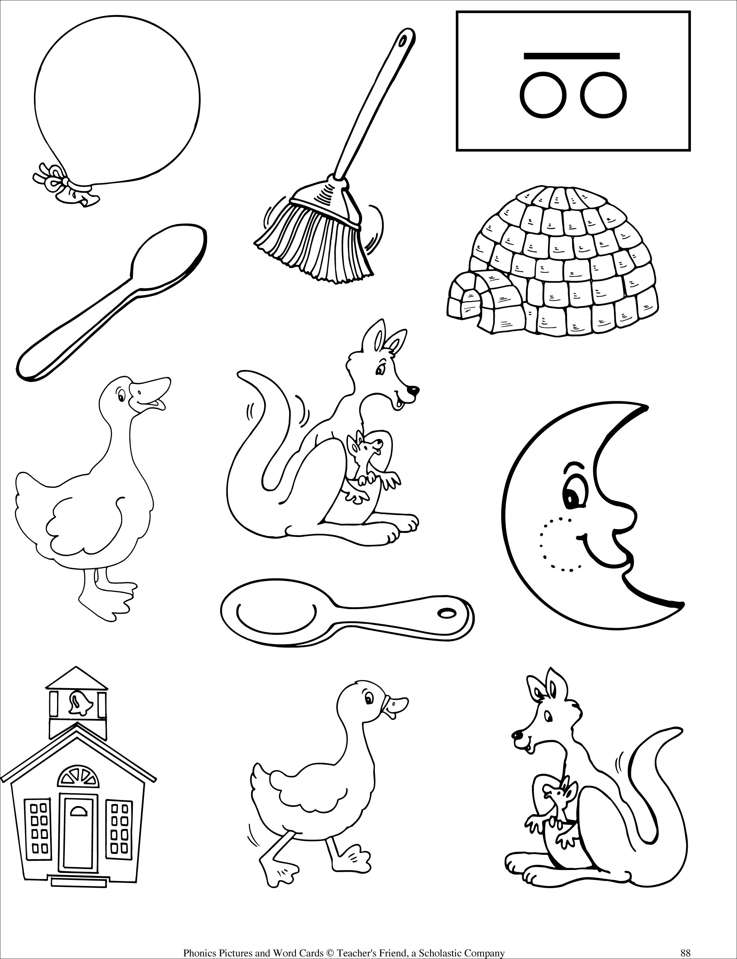 Words with Oo Sound Worksheets