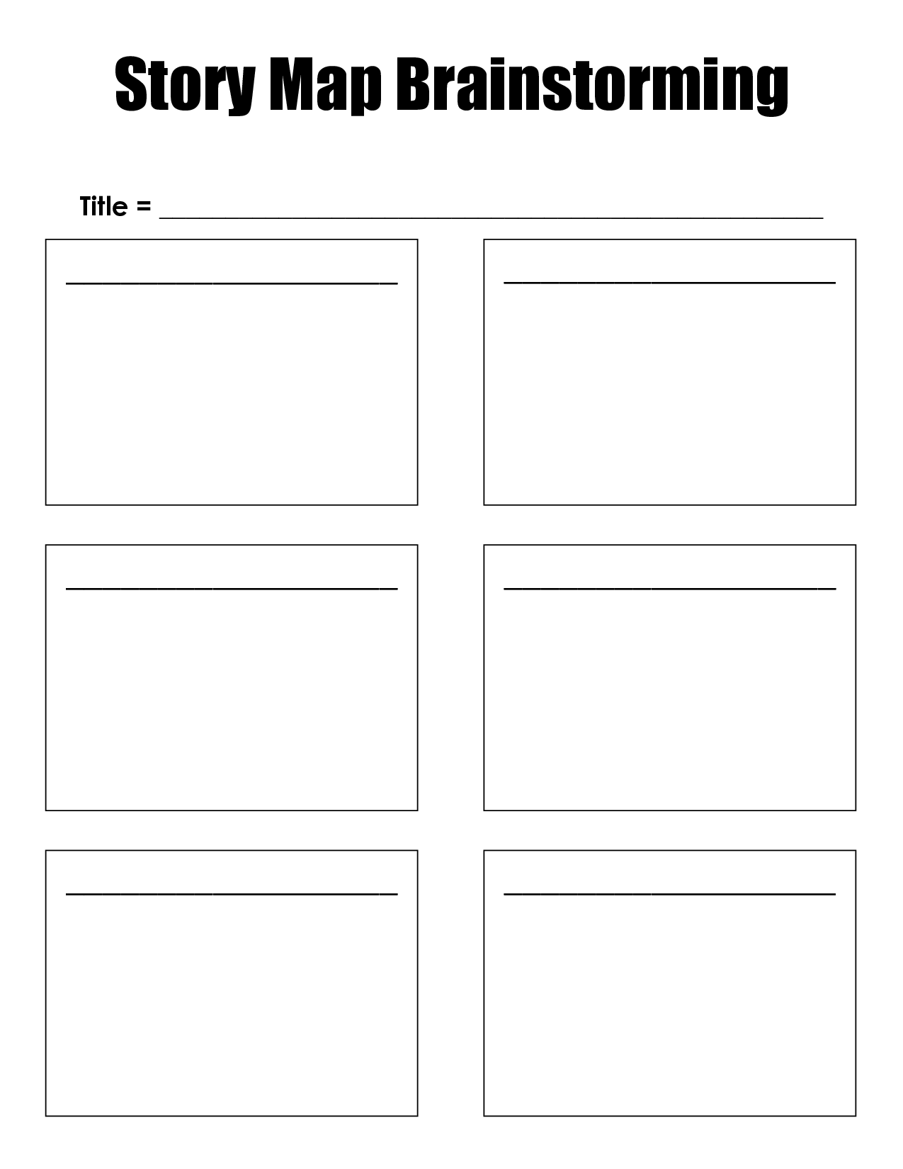 Story Brainstorming Template