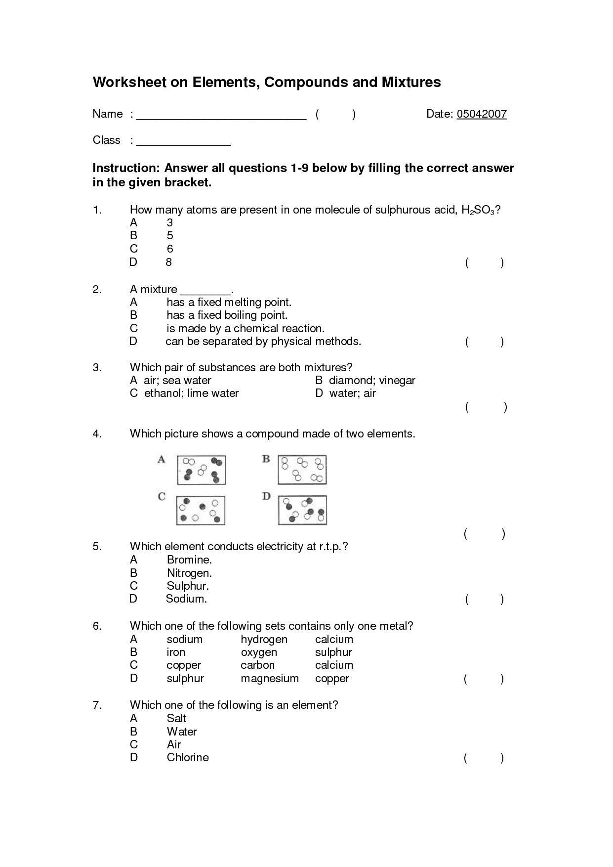 17 Best Images of Elements Compounds And Mixtures Worksheet Answer Key Element Compound 17 Best Images of Elements Compounds And Mixtures Worksheet Answer Key Element Compound