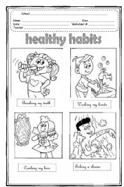 Healthy Habits Printable Worksheets