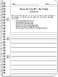6th Grade Essay-Writing Worksheet Printable