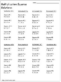 Multiplication Worksheets with Answers