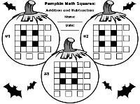 Printable Halloween Math Puzzle Worksheets