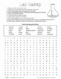 Science Lab Safety Word Search
